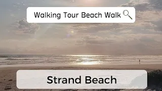 Walking Tour: Beach walk - Strand Beach, Cape Town (Relaxing Ocean Sounds)