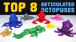 8 Cool Articulated Octopuses to 3D Print | Satisfying #3dPrinting #satisfying