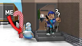 I play mm2 as a SNOWMAN + BEATING TEAMERS!!