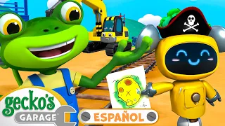 Los Mecánicos y las vías misteriosas | Garaje de Gecko en Español | Dibujos animados