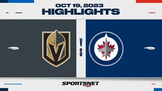 NHL Highlights | Golden Knights vs. Jets - October 19, 2023