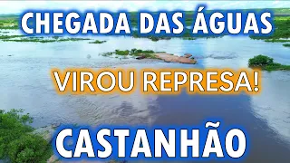 Chegada das Águas Começa a represar no Alagamar Jaguaretama águas do Açude Castanhão hoje 22/04/2024