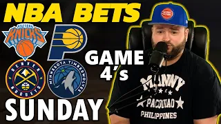 NBA Playoff Picks | Knicks vs Pacers & Nuggets vs Timberwolves Bets with Kyle Kirms Sunday May 12