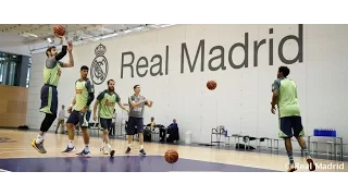 Primer entrenamiento en el Pabellón Ciudad Real Madrid