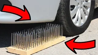 EXPERIMENT: CAR VS 200 NAILS 😱