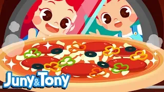 Pizza Song for Kids 🍕 | Let's Make a Pizza! | Food Songs for Kids | JunyTony
