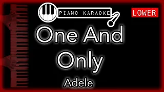 One And Only (LOWER -3) - Adele - Piano Karaoke Instrumental