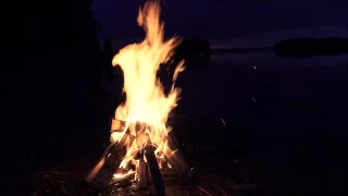 🔥 Sparkling crackling Campfire 🎧 Drums of the Deep & Native American flute 7 hours