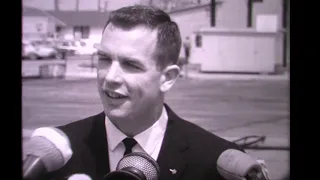 Neil Armstrong arrives in Houston after Gemini 8