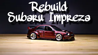 Rebuild Subaru Impreza from dirt to street hot wheels custom diecast cars