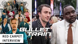 Bullet Train Premiere - Aaron Taylor-Johnson & Brian Tyree Henry on kicking Brad Pitt & more