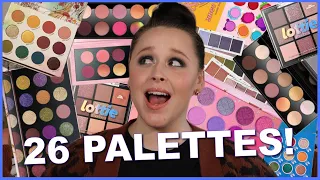 RANKING ALL OF THE EYESHADOW PALETTES I TRIED IN 2020!