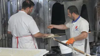 Iranian sangak Bread baked #kebab #iran