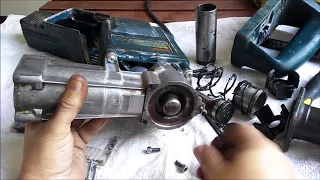 Repair of demolition hammer drill that has no power when striking with the chisel