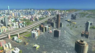 Shanghai Tsunami | Cities Skylines Tsunami #94