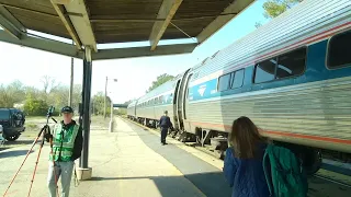 Amtrak Northeast Regional Train #94 arrives Northbound into Petersburg,Va.