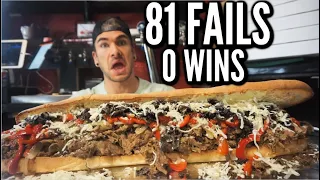 UNDEFEATED 9LB STEAK SANDWICH CHALLENGE! The Biggest Steak Sandwich | Man Vs Food