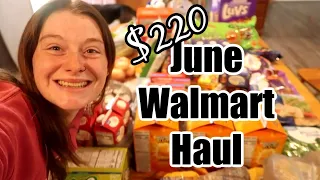 JUNE ONCE A MONTH WALMART GROCERY SHOPPING HAUL | GROCERY HAUL SUMMER