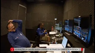Reações de Galvão Bueno na cabine de transmissão da final da Ginástica Artística nas Olimpíadas