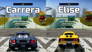 NFS Most Wanted: Porsche Carrera GT vs Lotus Elise - Drag Race