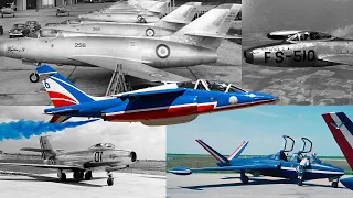 Les différents avions de la Patrouille de France en 70 ans d'existence