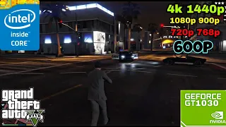 GT 1030 + i5 3470 GTA 5 4K 1440p 1080p 900p 720p HIGH & low Gaphics [MANSOOR GAMING]