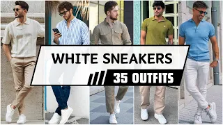 35 White Sneakers Outfit Ideas for Summer 2024 | Men's Fashion