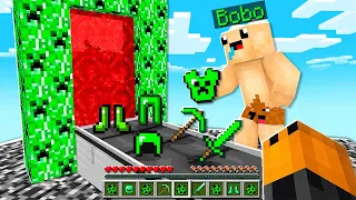 BOBO UKRYWA TO POD SWOJĄ WYSPĄ od POCZĄTKU JEDEN BLOK w Minecraft! 😱