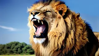 Lions roaring and growling | Hear a lion ROAR! | Lions in nature in 4K