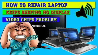 How to repair hp pavillion dv2000 keeps beeping no display.