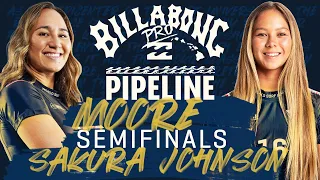 Carissa Moore vs Bettylou Sakura Johnson | Billabong Pro Pipeline 2023 - Semifinals Heat Replay