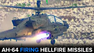 Skilled US AH-64 Pilot Firing Powerful Hellfire Missiles Right On Target