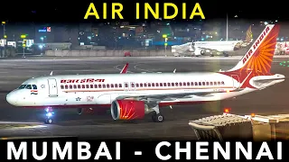 AIR INDIA  | Airbus A320 Neo  | BAD seat + BLAND food + STUNNING night views - Mumbai to Chennai