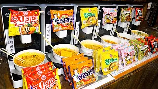 All toppings are free! automated ramen machine (24 hour ramen store) / Korean street food #shorts