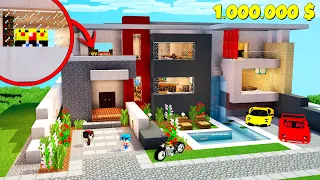 ¡ME ESCONDO EN LA MANSIÓN DE 1.000.000 $ DE LOS COMPAS! 😂 EL ESCONDITE EN MINECRAFT