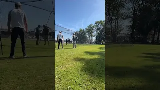 A Backyard Baseball Batting Cage Setup #baseball #baseballpractice #battingcage