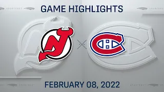 NHL Highlights | Devils vs. Canadiens - Feb. 8, 2022