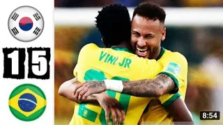 South Korea 1-5 Brazil / Highlight Full Match Friendlies / Neymar King Of The Match👑
