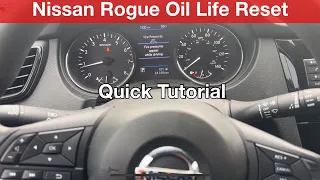 2020 Nissan Rogue Oil & Filter Life Reset / maintenance reset
