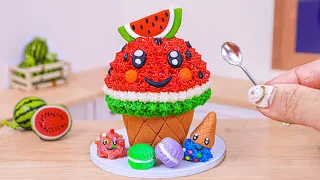 Watermelon Chocolate Cake 🍉🍫 Miniature Watermelon Chocolate Cake Decorating | 1000+ Miniature Ideas