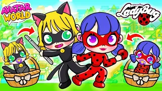 Ladybug and Cat Noir in Avatar World vs Toca Boca vs Miga World