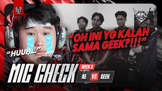 MIC CHECK ALTER EGO VS GEEK FAM | WEEK 3 - DAY 2 | MPL SEASON 13