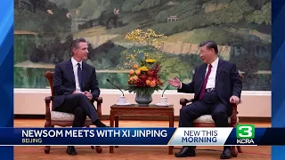 California Gov. Newsom has surprise meeting with China's leader Xi amid warm welcome in Beijing