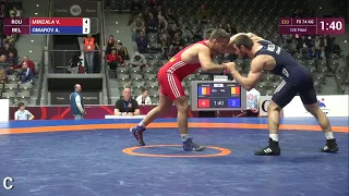 1/8 FS - 74 kg: V. MINZALA (ROU) df. A. OMAROV (BEL), 6-5