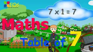 7x1=7 Multiplication, Table of Seven 7 Tables Song Multiplication Time of tables - Maths Tables