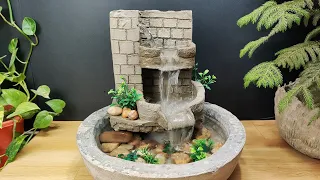 How to make wonderful beautiful waterfall fountain water fountain