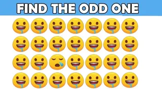 How good are your eyes? | find the odd one out #13 #emojichallenge #findthedifference