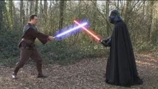 Original Darth Vader (Dave Prowse) has a Lightsaber Fight with Christian O'Connell