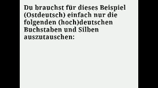 Ostdeutsch lernen in 80 Sekunden