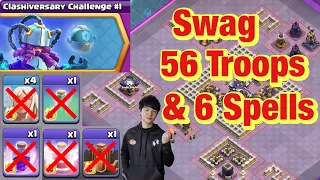 Clashiversary Challenge #1 Swag 56 Troops & 6 Spells